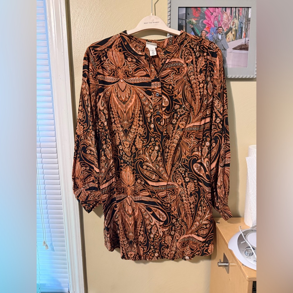 Richard Allen x H&M Long Sleeve Blouse Tunic
